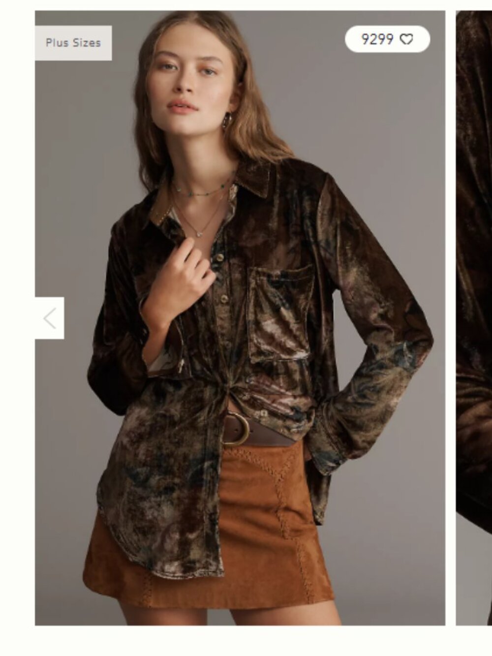 Anthropologie - The Hadley Velvet Relaxed Buttondown Shirt by Pilcro